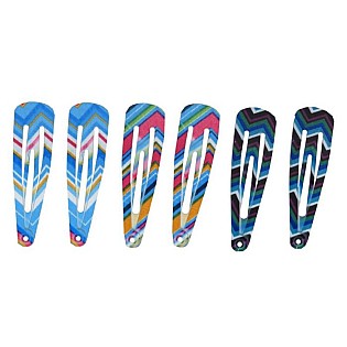 Šnalice za kosu 6u1 - šarene PLAVE