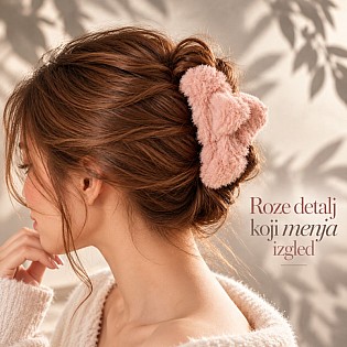 Mala roze mekana šnala za kosu AVANTI