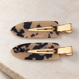 Set braon šnala za kosu sa šarenim dezenom 2 kom AVANTI