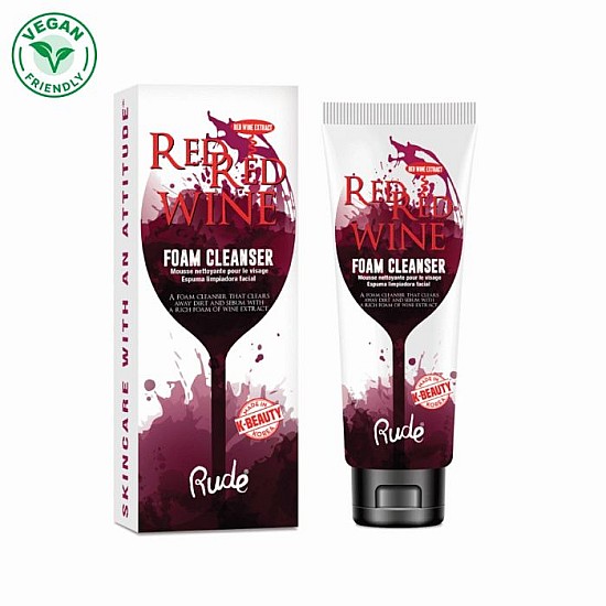 Pena za čiščenje lica - Red Wine Foam Cleanser | RUDE COSMETICS | Ecobeauty