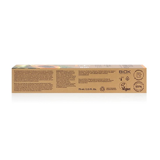 Pasta za zube sa efektom izbeljivanja zuba sa ektraktom papaje ORGANIC 75ml Pasta za zube sa efektom izbeljivanja zuba sa ektraktom papaje ORGANIC 75ml