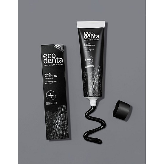 Crna pasta za zube za izbeljivanje sa crnim ugljem Ecodenta BLACK 100 ml | EcoDenta | Ecobeauty