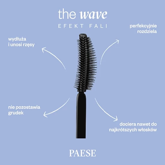 Maskara za trepavice dugotrajna THE WAVE 10 ml 5902627623523 ⏐ PAESE ⏐ Ecobeauty Maskara za trepavice dugotrajna THE WAVE 10 ml 5902627623523 ⏐ PAESE ⏐ Ecobeauty