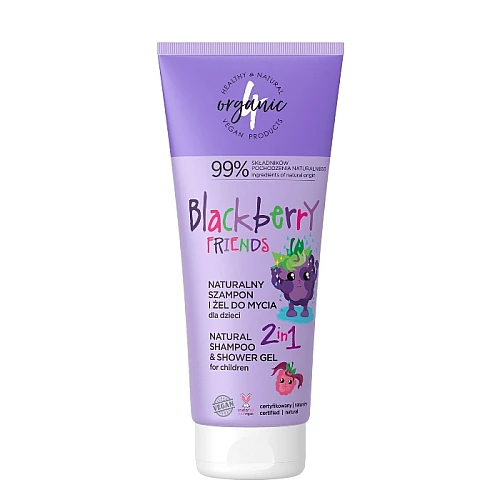 2u1 Prirodni šampon i gel za tuširanje za decu Blackberry Friends 4organic 200ml