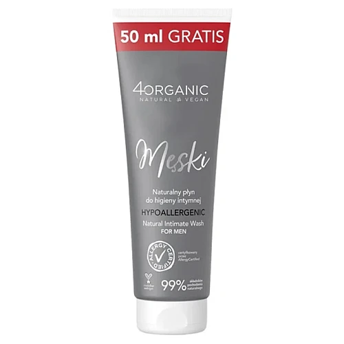 Gel za intimnu higijenu za muškarce 4organic 200 ml + 50 ml GRATIS