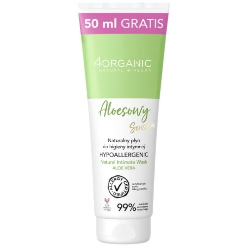 Losion sa Aloe verom za intimnu higijenu 4organic 200 ml + 50 ml GRATIS Losion sa Aloe verom za intimnu higijenu 4organic 200 ml + 50 ml GRATIS