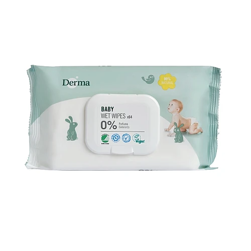 Vlažne maramice za bebe Derma Eco Baby 64 kom