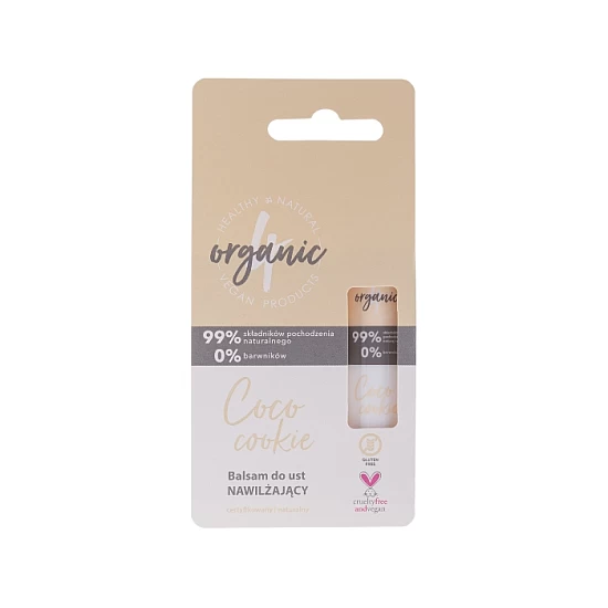 Prirodni balzam za usne Coco Cookie 4organic 5g | 4 ORGANIC | Ecobeauty Prirodni balzam za usne Coco Cookie 4organic 5g | 4 ORGANIC | Ecobeauty