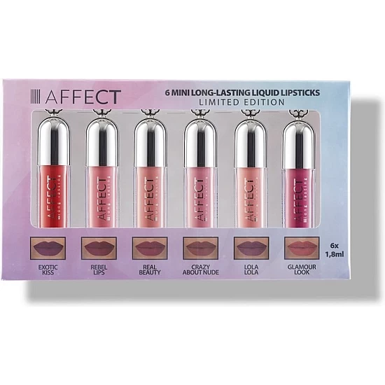 Set od 6 mini tečnih karmina AFFECT Set od 6 mini tečnih karmina AFFECT