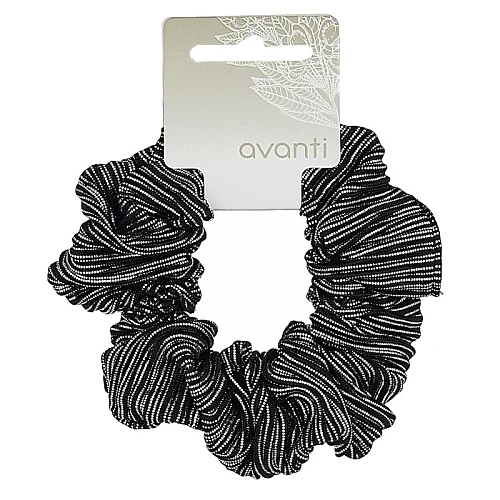 Gumica za kosu - Elegantna crna sa prugicama