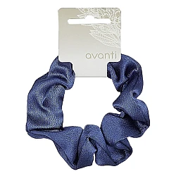 Satenska tamnoplava gumica za kosu