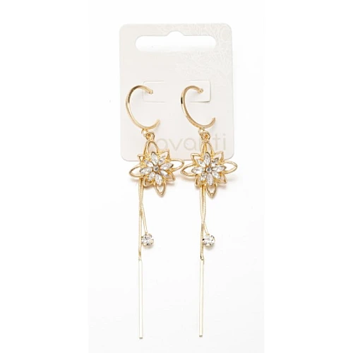 Viseće minđuše sa cvetovima I cirkonima