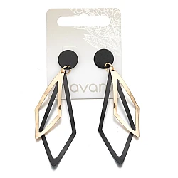 Viseće minđuše - crne i zlatne