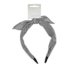 Rajf za kosu sa prugastim dizajnom i mašnom 