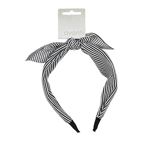 Rajf za kosu sa prugastim dizajnom i mašnom 