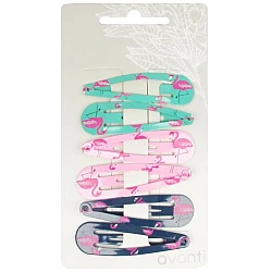 Šnalice za kosu sa motivom flamingosa - Set od 6 kom