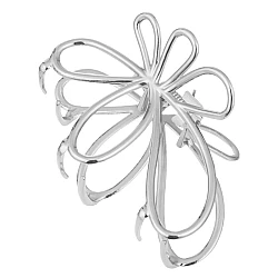 Velika šnala za kosu u srebrnoj boji 