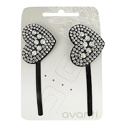 Šnale za kosu sa kristalnim - srce