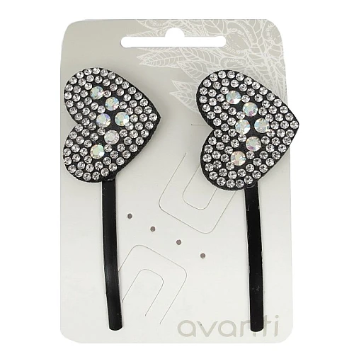 Šnale za kosu sa kristalnim - srce