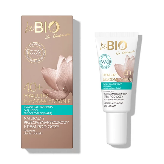 Antirid krema za predeo oko očiju sa hijaluronskom kiselinom i Kahaji uljem 40+ 15ml | BeBio Cosmetics | Ecobeauty Dnevna krema za lice protiv bora 50+ beBio natural 50ml 5908233661775 Ecobeatuy
