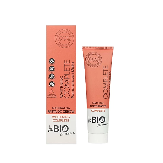 Pasta za izbeljivanje zuba sa pomorandžom i nanom beBio natural 100ml | BeBio Cosmetics | Ecobeauty Pasta za izbeljivanje zuba sa pomorandžom i nanom beBio natural 100ml | BeBio Cosmetics | Ecobeauty