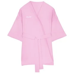 Satenski roze bade mantil