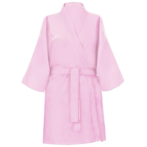 Satenski roze bade mantil
