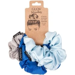 Set satenskih traka za kosu - Plave boje