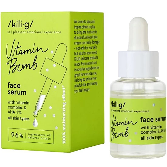 Serum za lice sa hijaluronskom kiselinom i vitaminskim kompleksom 30 ml - KILIG Serum za lice sa hijaluronskom kiselinom i vitaminskim kompleksom 30 ml - KILIG