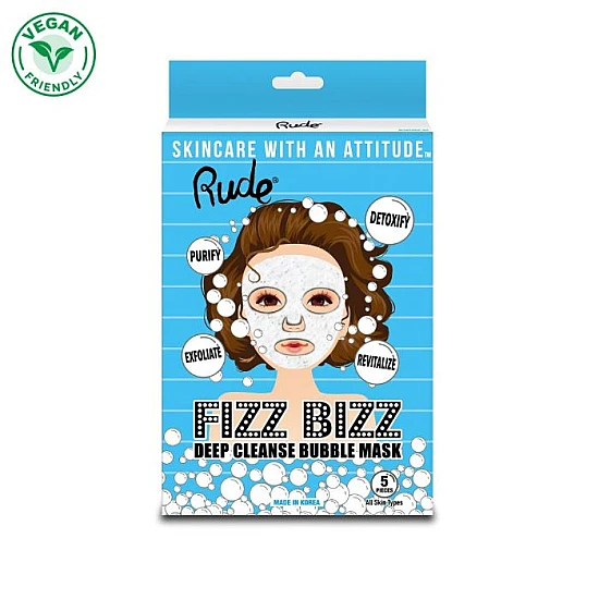 Maska za lice Bubble - Fizz Bizz Cleanse Bubble Mask (5pack) | RUDE COSMETICS | Ecobeauty