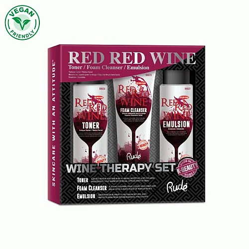 Set za negu lica na bazi ekstarta crvenog vina - Red Wine Therapy Set