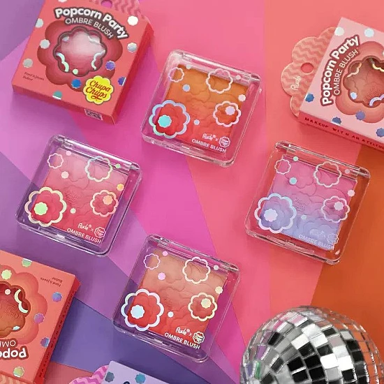 Bronzer Za lice Popcorn Party Ombre Blush Berry Blast 10g  | RUDE COSMETICS | Ecobeauty online