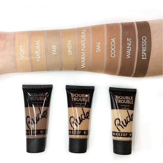 Tečni puder i Korektor DOUBLE TROUBLE | RUDE COSMETICS | Ecobeauty Tečni puder i Korektor DOUBLE TROUBLE | RUDE COSMETICS | Ecobeauty