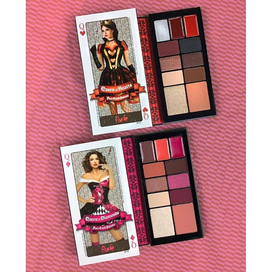 Paleta od 11 boja za lice - FACE CARD PALETTE - Queen of Diamonds | RUDE COSMETICS | Ecobeauty