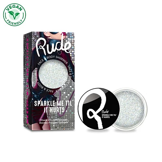 Gliteri za lice i telo - SPARKLE ME TIL IT HURTS Gliteri za lice i telo - SPARKLE ME TIL IT HURTS | RUDE COSMETICS | Ecobeauty