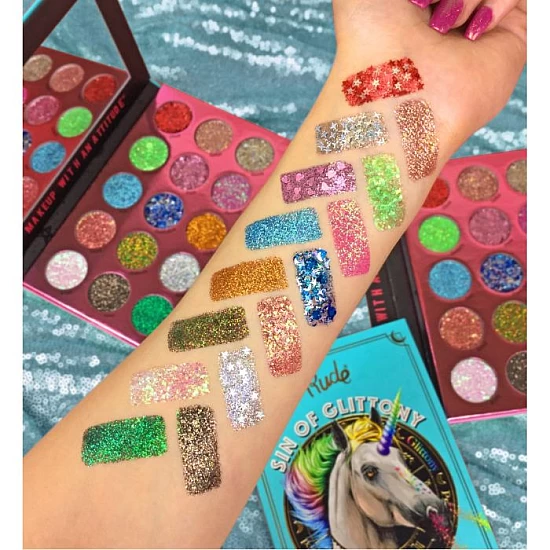 Paleta presovanih glitera za oči Sin of Glittony | RUDE COSMETICS | Ecobeauty Paleta presovanih glitera za oči Sin of Glittony | RUDE COSMETICS | Ecobeauty