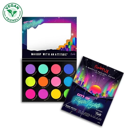 Paleta senki i pigmenata City of Pastel Lights | RUDE COSMETICS | Ecobeauty