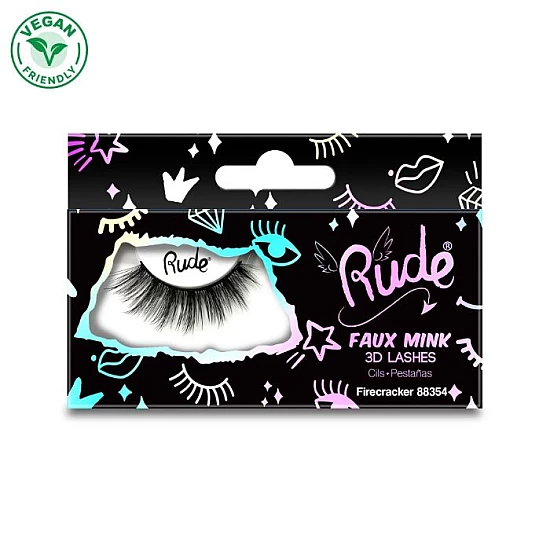 Veštačke trepavice Essential Faux Mink 3D Lashes - Firecracker | RUDE COSMETICS | Ecobeauty Veštačke trepavice Essential Faux Mink 3D Lashes - Firecracker | RUDE COSMETICS | Ecobeauty