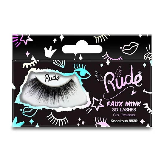 Veštačke trepavice Essential Faux Mink 3D Lashes - Knockout | RUDE COSMETICS | Ecobeauty Veštačke trepavice Essential Faux Mink 3D Lashes - Knockout | RUDE COSMETICS | Ecobeauty