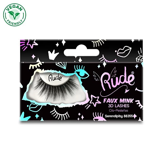 Veštačke trepavice Essential Faux Mink 3D Lashes - Serendipity | RUDE COSMETICS | Ecobeauty Veštačke trepavice Essential Faux Mink 3D Lashes - Serendipity | RUDE COSMETICS | Ecobeauty