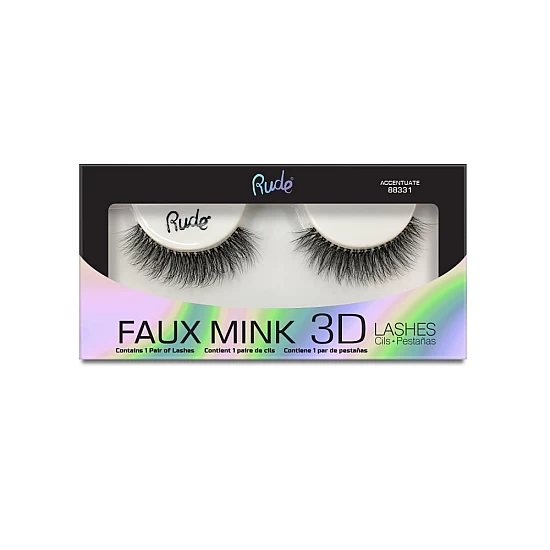 Veštačke trepavice Faux Mink 3D - Accentuate | RUDE COSMETICS | Ecobeauty