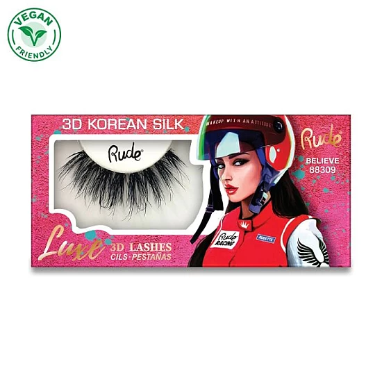 Svilene trepavice na traci Luxe 3D Korean Silk - Believe | RUDE COSMETICS | Ecobeauty Svilene trepavice na traci Luxe 3D Korean Silk - Believe | RUDE COSMETICS | Ecobeauty