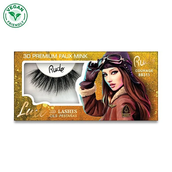 Svilene trepavice na traci Luxe 3D Korean Silk - Courage | RUDE COSMETICS | Ecobeauty Svilene trepavice na traci Luxe 3D Korean Silk - Courage | RUDE COSMETICS | Ecobeauty