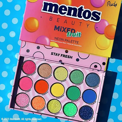Paleta senki i glitera za oči Mentos Mixed Fruit - Neon