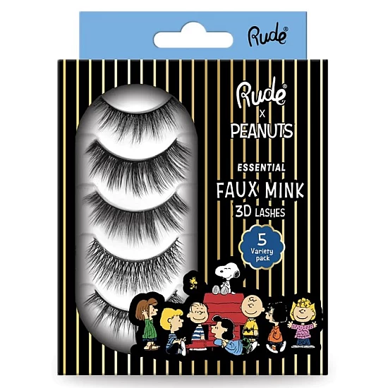 Set od 5 para 3D trepavica na traci Peanuts 810079384976 ⏐ RUDE COSMETICS ⏐ Ecobeauty Set od 5 para 3D trepavica na traci Peanuts 810079384976 ⏐ RUDE COSMETICS ⏐ Ecobeauty