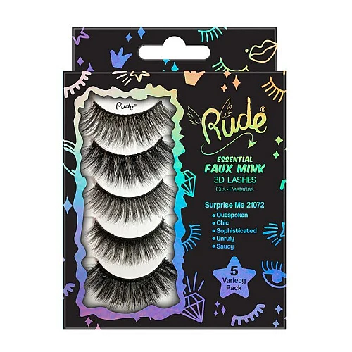 Veštačke trepavice Essential Faux Mink 3D Lashes 5 Variety Pack - Surprise Me