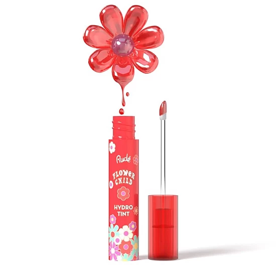 Tečni hidratantni ruž za usne FLOWER CHILD Poppy 3g 810079383528 ⏐ RUDE COSMETICS ⏐ Ecobeauty