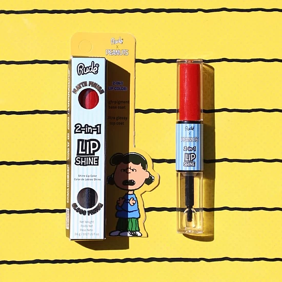 Sjaj za usne i mat ruž 2 u 1 Peanuts 3.6 g 810079384822 ⏐ RUDE COSMETICS ⏐ Ecobeauty Sjaj za usne i mat ruž 2 u 1 Peanuts 3.6 g 810079384822 ⏐ RUDE COSMETICS ⏐ Ecobeauty