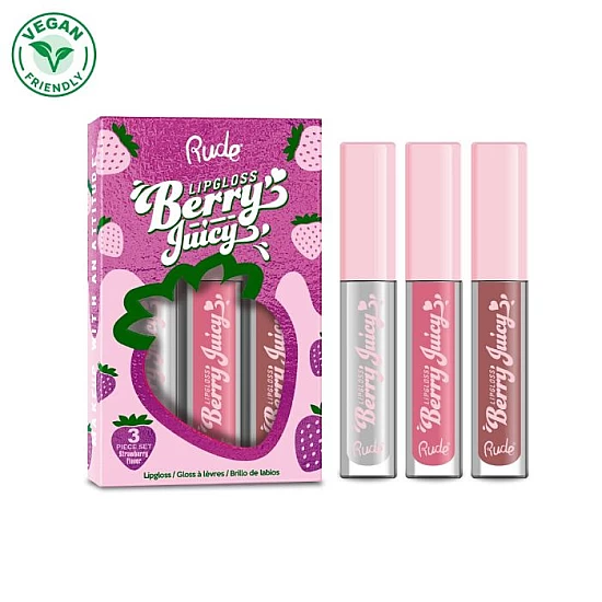 Set sjajeva za usne Berry Juicy - Lipgloss | RUDE COSMETICS | Ecobeauty Set sjajeva za usne Berry Juicy - Lipgloss | RUDE COSMETICS | Ecobeauty