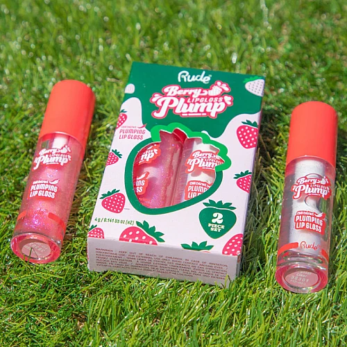 Sjaj za usne Berry Plump Duo set - Pink Sugar&Crystal Clear